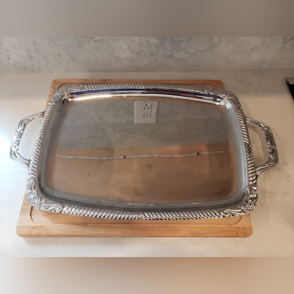 Metal serving tray